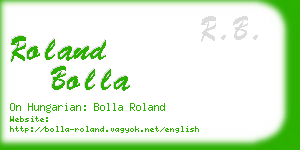 roland bolla business card